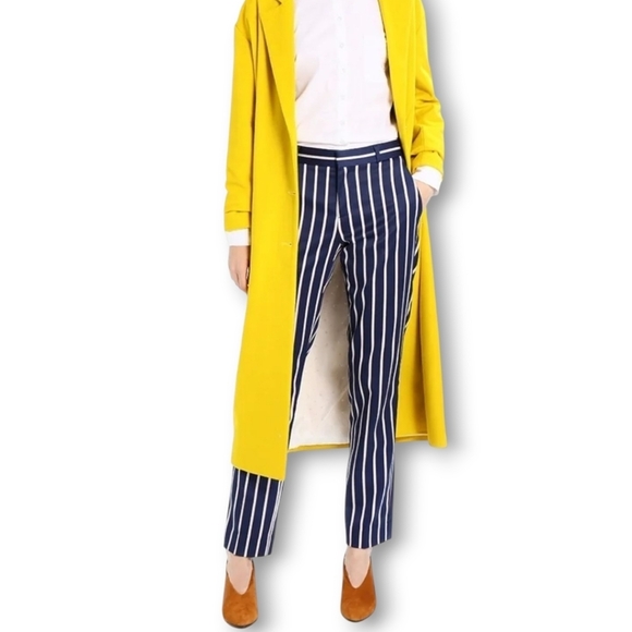 Banana Republic Pants - NWT Banana Republic Ryan Pant | Navy White & Rust | Striped Slim Straight Size 2
